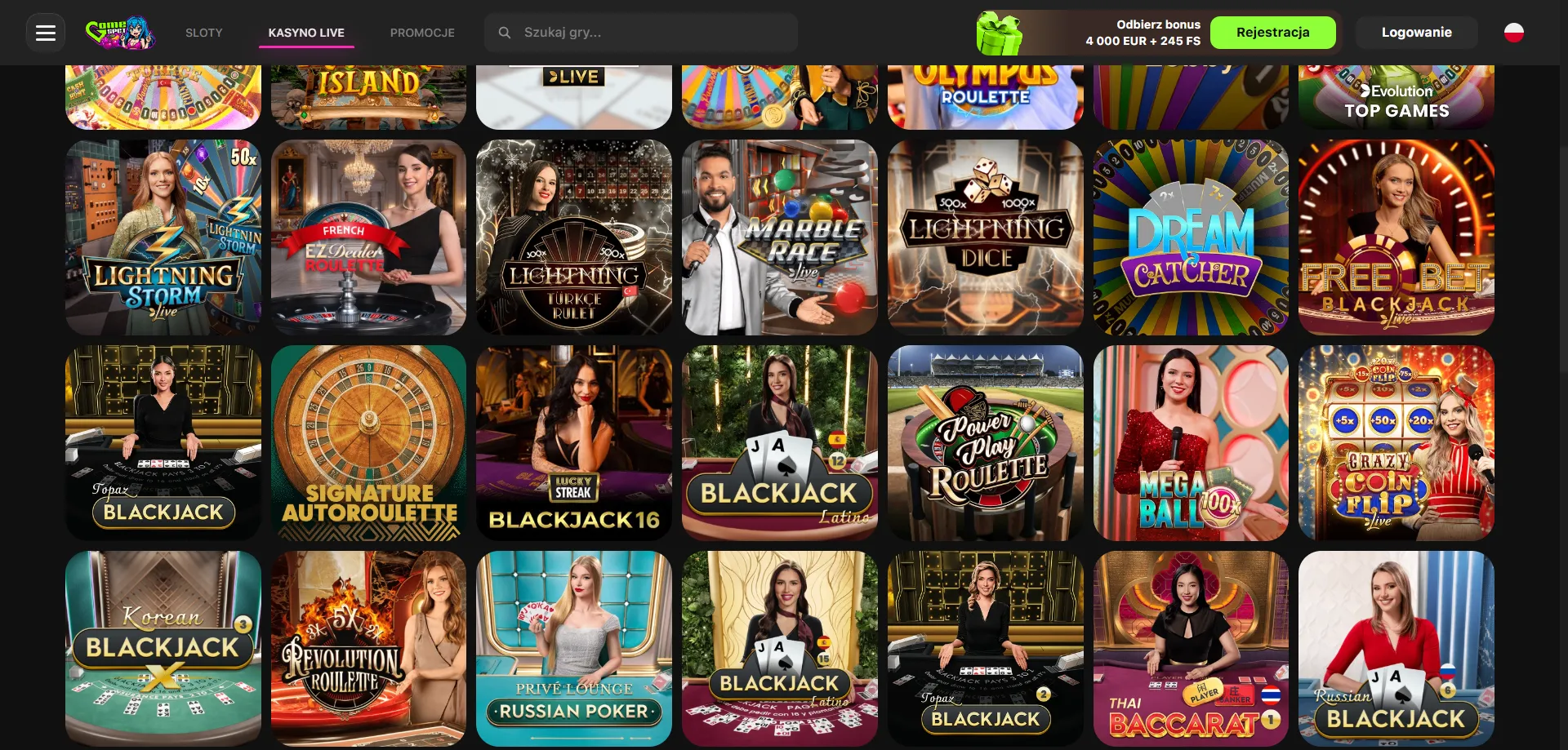 Zakłady bukmacherskie i sportowe w GameSpot Casino