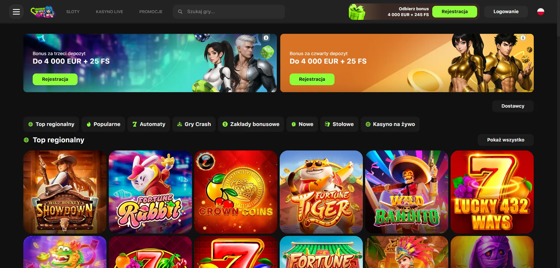 Najlepsze gry hazardowe i automaty w GameSpot Casino