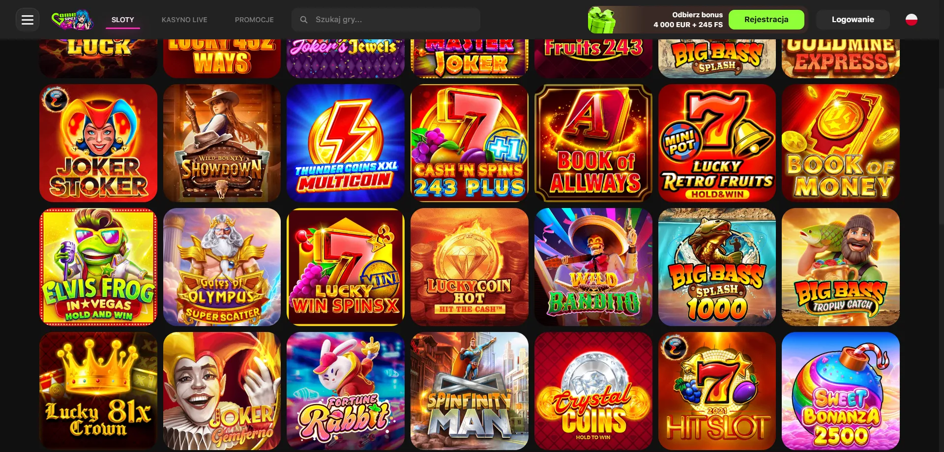 Popularne automaty i gry slotowe w GameSpot Casino